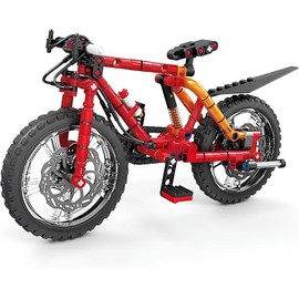 Mountain Bike Building Blocks Set 212 PCS Bicycle Model Kit for Kids & Adults | Realistic Design & Movable Parts | STEM Construction Toy & Display Gift (Red) 15cm height & 25cm length