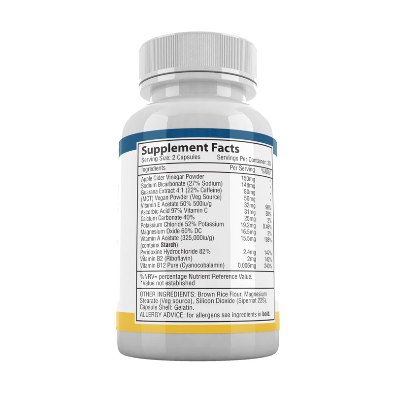 Belly Flush Capsules Natural Ingredients Food Supplement