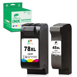 COLORETTO 45XL 78XL Remanufactured Printer Ink Cartridge Replacement for HP 45 51645 51645A & HP 78 C6578AN Black and Color High Yield to use with Color Copier 110, 120, 140, 145, 150, 155, 160, 170