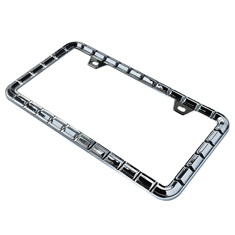 Creathome 3D Chrome License Plate Frames, Pure Zinc Alloy Metal