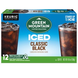 Green Mountain Coffee Roasters ICED Classic Black, Single Serve Keurig K-Cup Pods, Medium Roast Iced Coffee, 72 Count