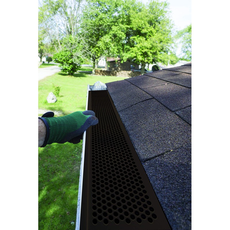 Frost King Snap-in Vinyl Gutter Screen, Brown, 10-Pack