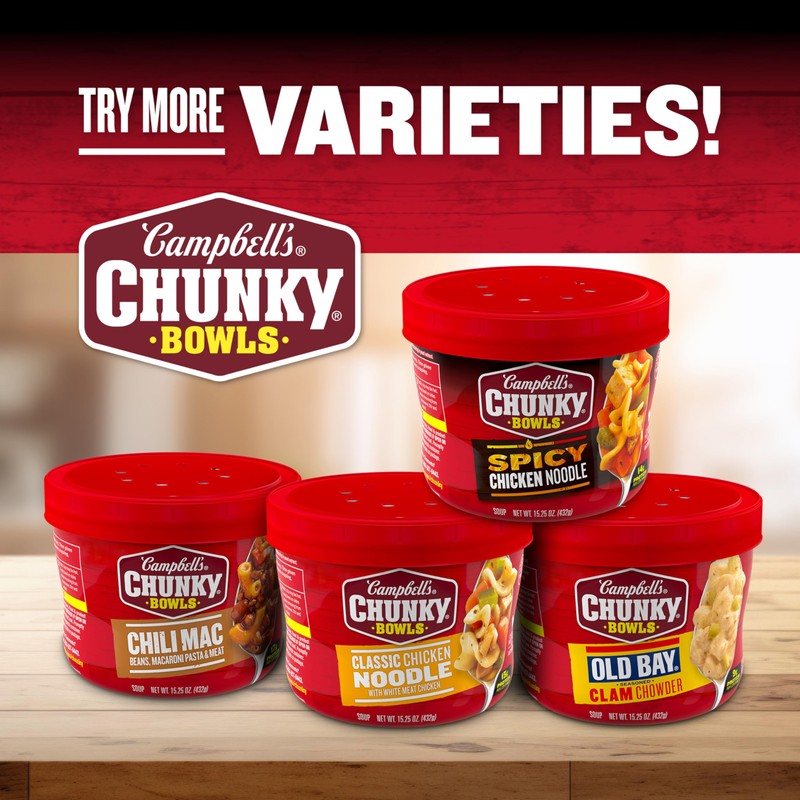 Campbell’s Chunky Spicy Chicken Burrito Soup, 15.25 oz Bowl