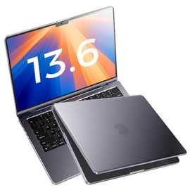 MAGIC JOHN for MacBook Air 13.6 inch Case, 2022 M2/ 2024M3, Protective Hard Shell Matte Cover, Cooling Vents, Anti-Cracking, Scratch-Proof & Anti-Fingerprint, Matte Clear