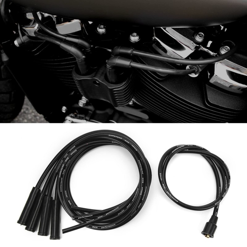 Spark Plug Cable Set, Heavy Duty, 8mm Diameter, High Efficiency
