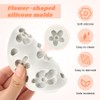 5Pcs Flower Silicone Molds, Chocolate Fondant Flower Mould Polymer Clay