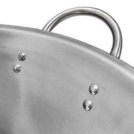 DBM IMPORTS 22'' x 7-1/2'' x 13'' Flat Surface Carnitas Cazo Pot Pan Outdoors Cooking Wok Stainless Steel