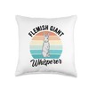 Rabbit Lover Design with Flemish Giant Throw Pillow