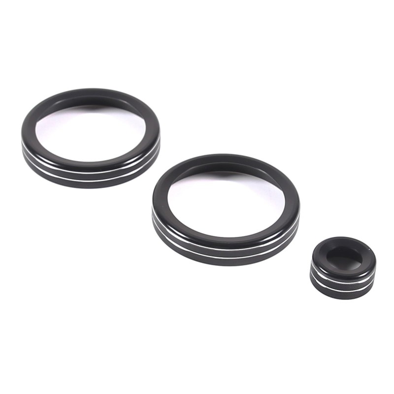 DIYUCAR Aluminium Alloy Car Air Conditioning Volume Knobs Ring Cover