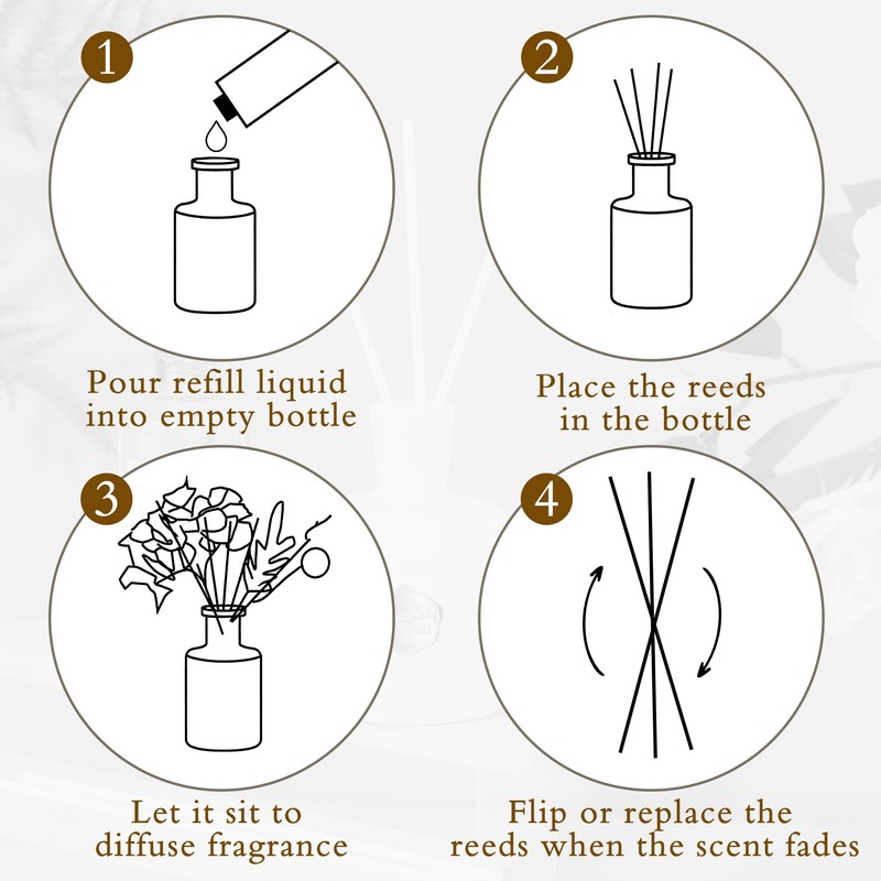 XEPTLE Reed Diffuser Set, 7.04 oz Oud & Bergamot Scent