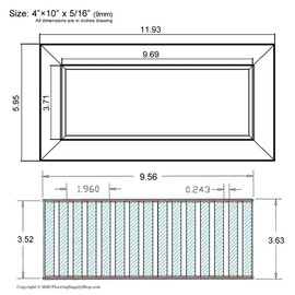 Chameleon Floor Vent Registers - Match Any Floor Tile, Hardwood or Laminate (4x10-516-AD)