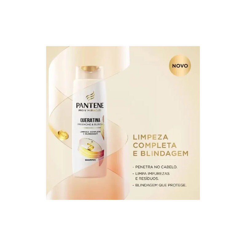 Kit Shampoo Acondicionador Pantene Pro Milagros Queratina 300ml