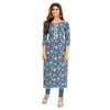 Miraan Kurti de algodón Readymade para mujer (3XL azul), Azul,