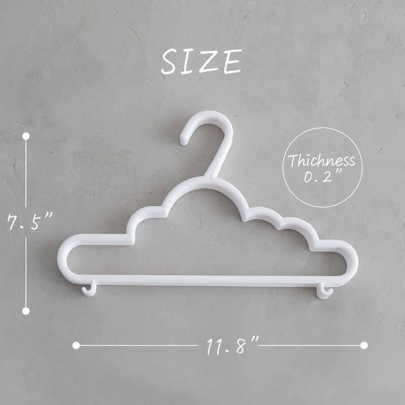 PUPPAPUPO Baby & Kids Hangers Set of 15 [Cloud] Storage,