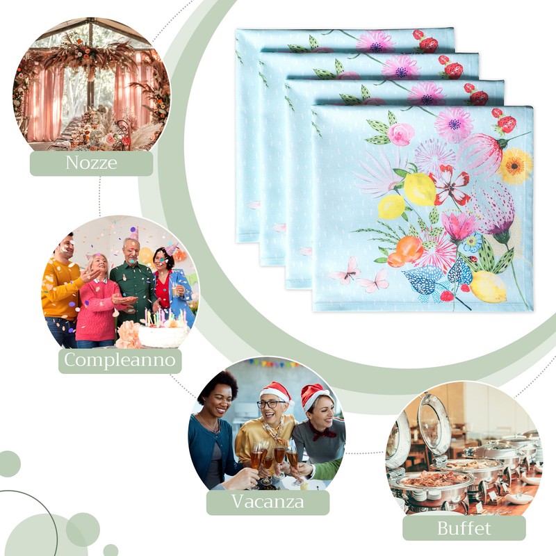 Maison d' Hermine Cloth Napkins 45cm x 45cm100% Cotton Decorative