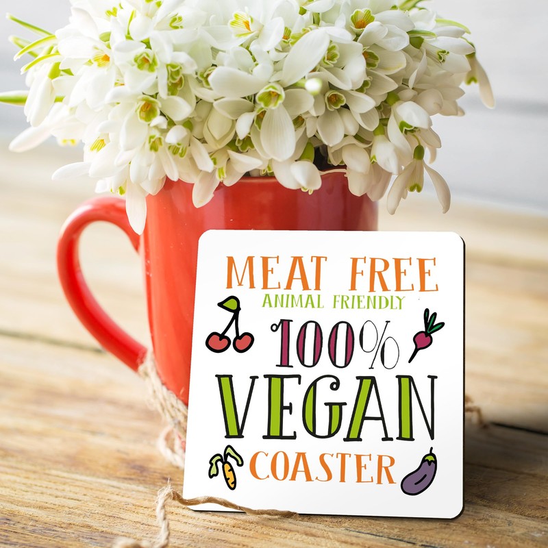 Dorothy Spring Funny 100% Vegan Meet Free Wooden Gift Coaster