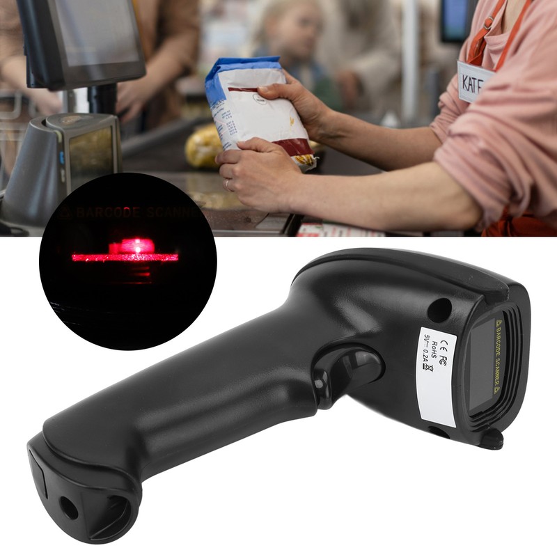 Barcode Scanner 2.4G Wireless USB Charging Handheld Portable 1D Cordless