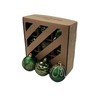 Premier 9 x 60mm Green Decorated Baubles