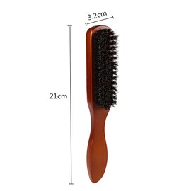 Wooden Hair Brush Bristle Hair Brush Beech comb with Beech Handle Used for Men with Thin or Thick Hair Styling Beard Brush Men's Shaving Brush Facial Hair Brush