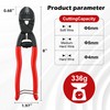 TOOLEAGUE 8-inch Mini Cutter with Recess and Spring,CR-V Blade, Security