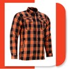 Daniel Smart Men's Motorcycle Shirt Plaid Biker Flannel Jacket Removable