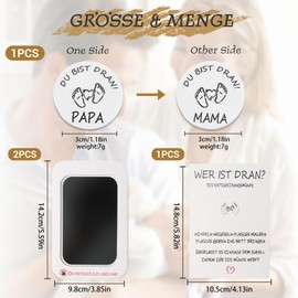 IETWATE Baby Gifts Birth Boy Girl Decision Coin, Expectant Dad Gift Birth Boy Girl, Expectant Mum Gift with 2 Imprints, Gifts for Expectant Dads Mothers Stainless Steel Coin