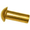 1/16 X 1/4 Round HD Solid Brass Rivets; 100 PCS Box
