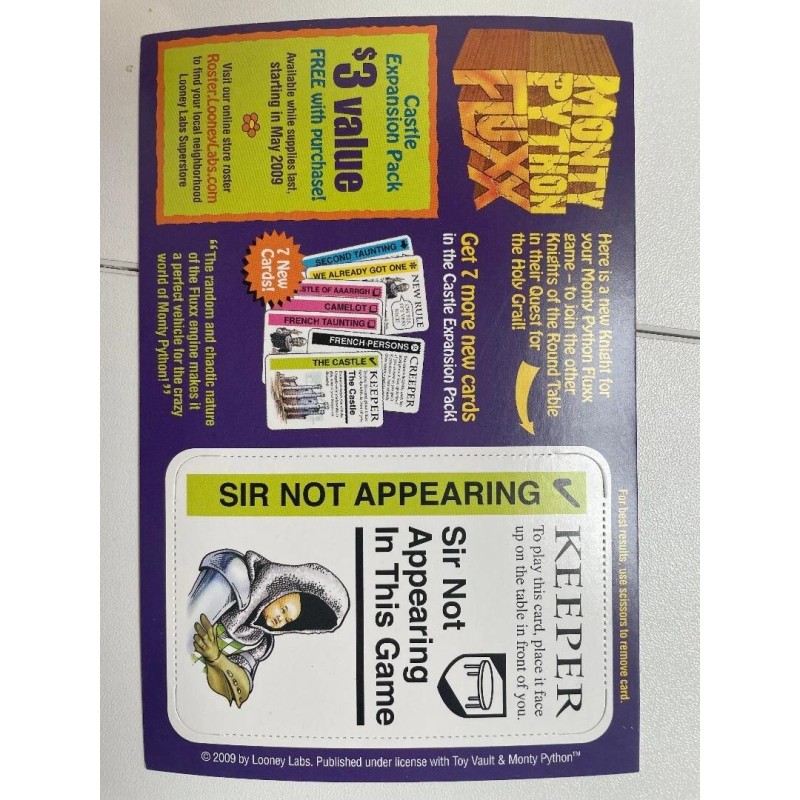 LOONEY LABS Monty Python Fluxx - KEEPER Promo card