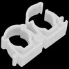 20 PCS White Plastic Water Pipe Clamps,Snap-On Single Tube Clips