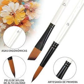 RUISTLI Pinceles para Pintura Acrilica,24 PCS Pinceles para Acuarelas+1 Paleta para Pintura Acrilica,Pinceles para Oleo para Niños-Pintor Profesional,Adecuado Acuarelas Profesionales,Pintura Oleo