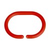MSV Shower Curtain Rings, Pack of 12, Red, Plastic, Suitable