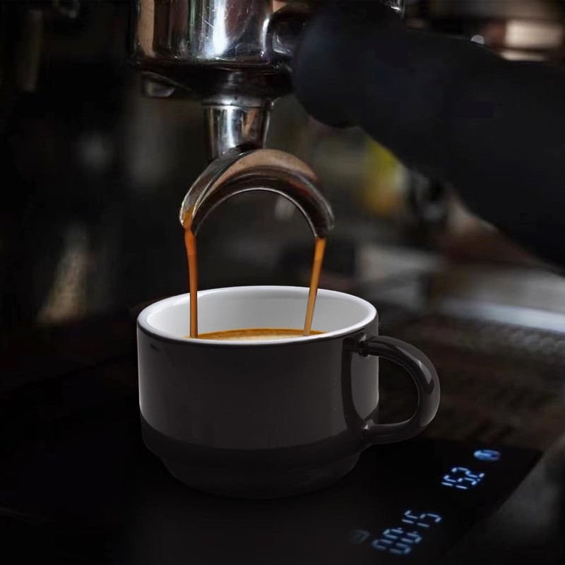 homEdge Premium Espresso Shot Cups and Saucers Set with Espresso