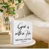 Christian Decor God Is within Her Bible Verse Wood Sign