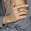 Sterling Silver and Baltic Honey Amber Ring Salma Size: 8.5