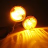 Motorcycle Round Turn Signal Lights, 4PCS 12V LED Bulbs Blinker