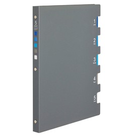 Maruman F115-11 Loose Leaf Binder B5 Five Chart, 26 Holes, Gray