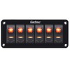 Garfour Marine Red 6 Gang Boat Switch Panel 5 Pin