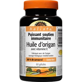 Holista Oregano Oil with Vitamin E Extra Strength, 60 Softgels, Immune and Antioxidant Health