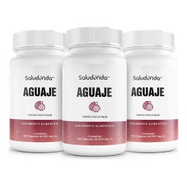 Aguaje Peruano 1500mg Por Porción (3 Cápsulas al día) - 300 Cápsulas - S&V