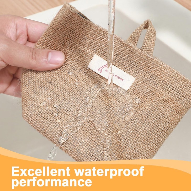 OUDQFCJ Cotton Linen Storage Bag, Removable, Foldable, Washable, Hanging Storage