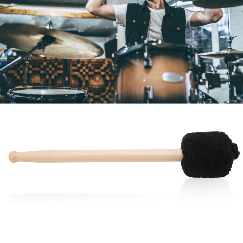 Drum Mallet Stick Drumstick Plush Head Maple Wood Handle for
