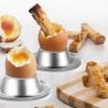 Flexzion Egg Cup Holder Set (4 Piece Sets) - Stainless