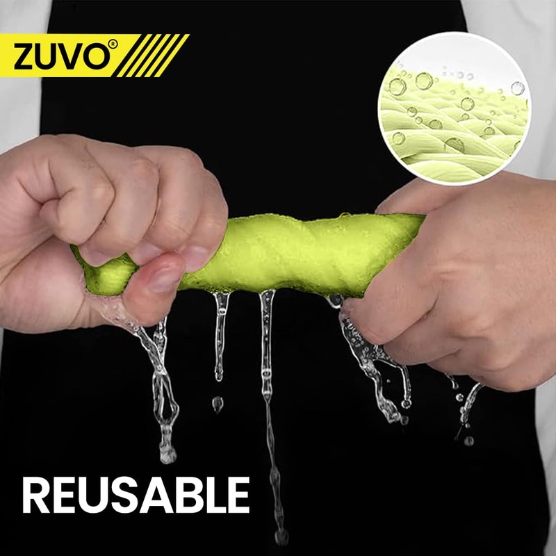 Zuvo Microfibre Cloth For Car(12-Pack)- Ultra Soft, Scratch Free, Highly