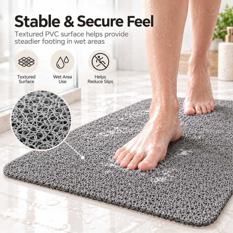 Non-Slip Bathroom Mat for Shower and Bathtub Areas – Quick-Drying