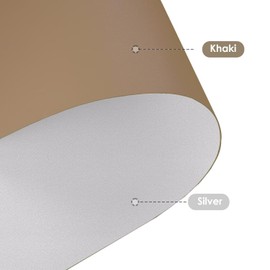 Zinkooat Leather Nightstand Cover,1.8mm Thick,15.75x23.6 Inch end Table Cover,Side Table Cover,Bedside Table Cover,Bedside Tablecloth.(Khaki+Silvery,15.75x23.6)