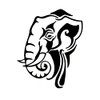 EROSPA® Temporary Tattoo Sheet - Mighty Elephant with Tusks -