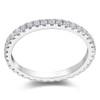 Bo.Dream 1.5mm Round Cubic Zirconia CZ Eternity Rings Wedding Band