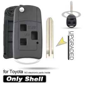 keyecu Modified Flip Remote Key Shell Case Keyless for Toyota Land Cruiser FJ Cruiser