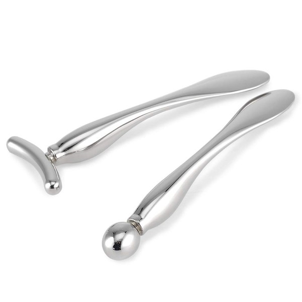LISAPACK 2PCS Metal Eye Cream Applicator Wand Stick, Massager Tool