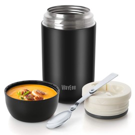 Insulated Food Container, 450 ml Stainless Steel Food Container, Baby Food, Insulated Container with Spoon, Warming Box, Thermal Container, Keep Soup Hot & Cold for School, Outdoors, Office